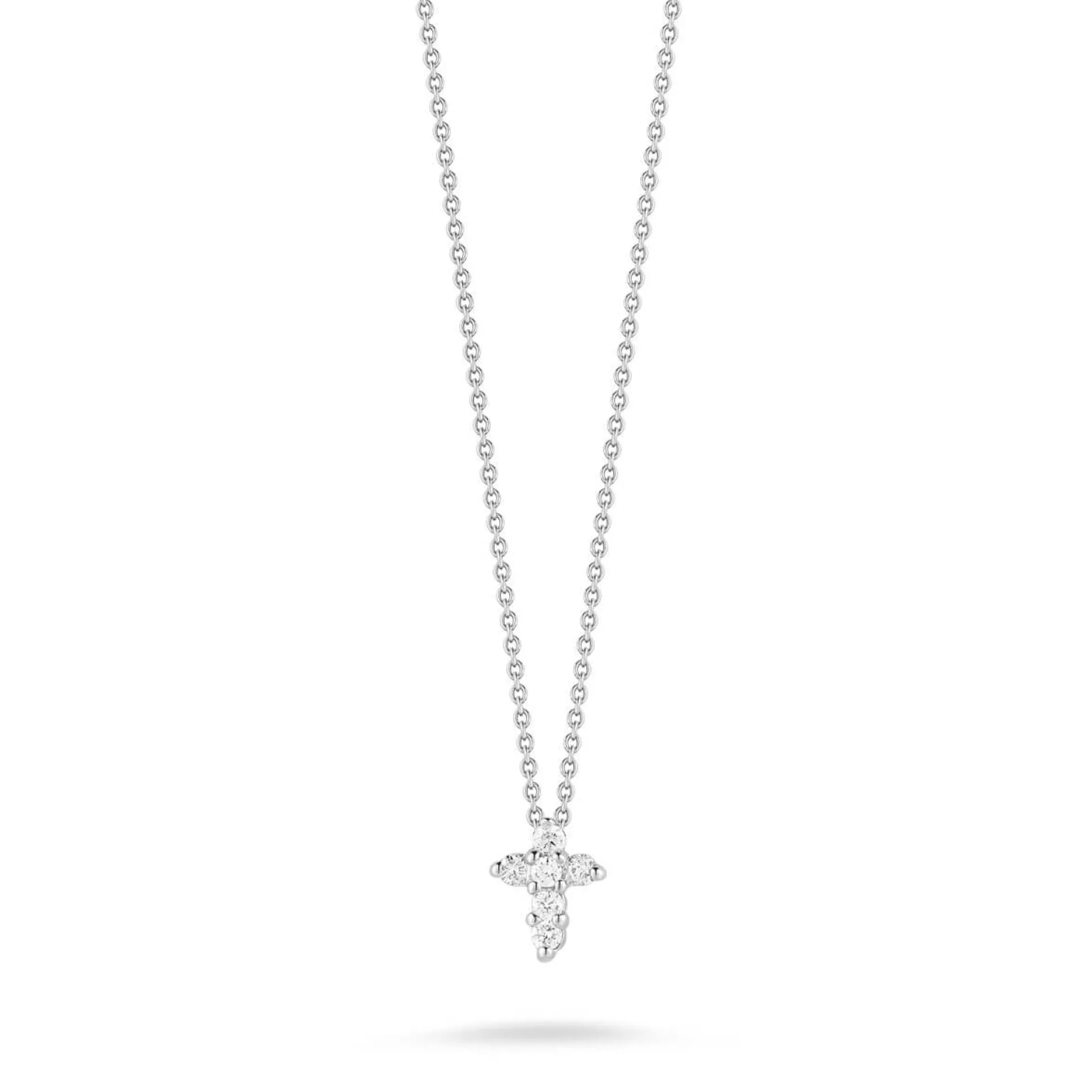 Roberto Coin Tiny Treasures Diamond Baby Cross Necklace 18K