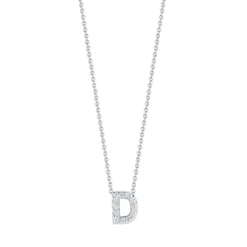 Roberto Coin Tiny Treasures Diamond Initial Pendant 18K Letter 'D'