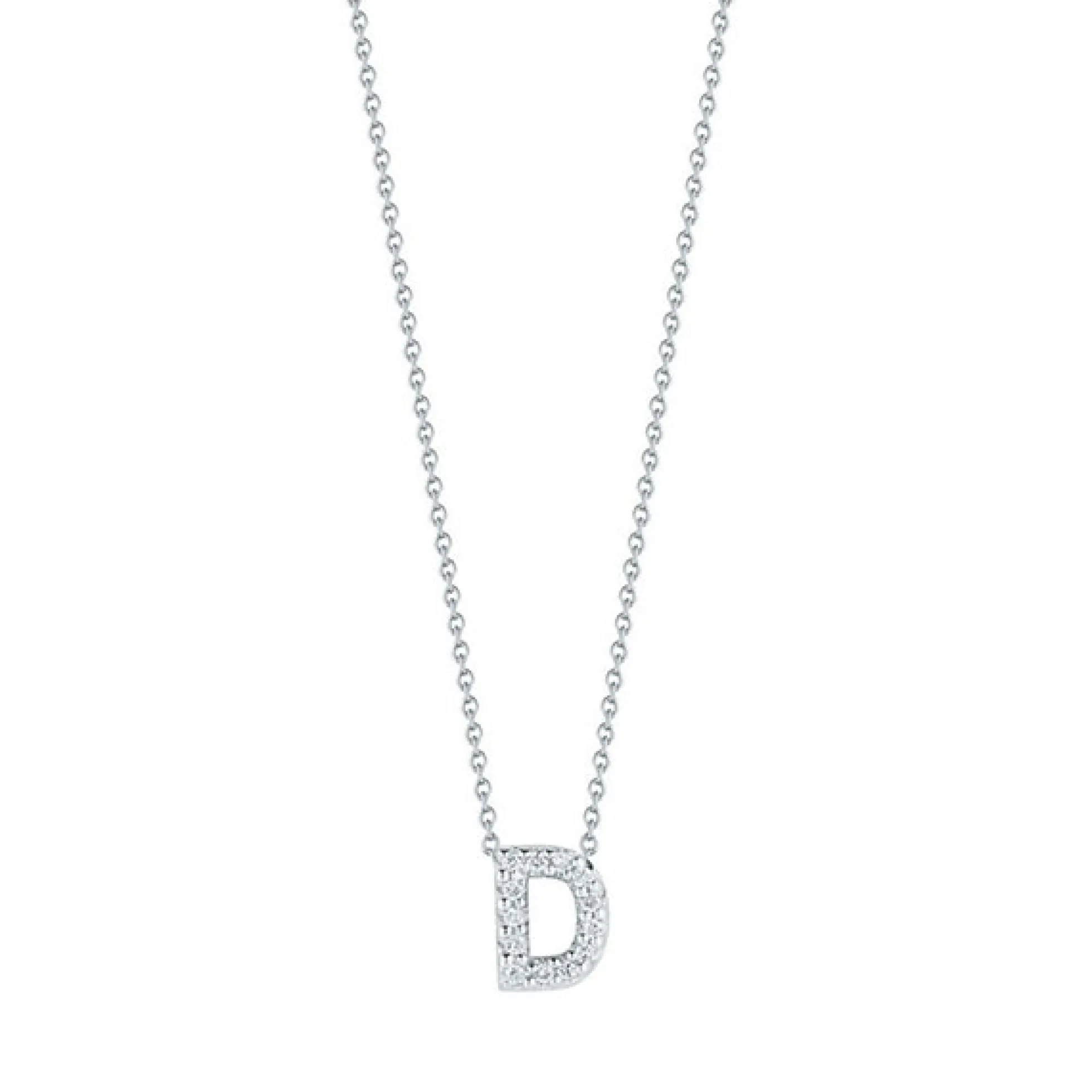 Roberto Coin Tiny Treasures Diamond Initial Pendant 18K Letter 'D'