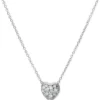 Roberto Coin Tiny Treasures Diamond Puffed Heart Necklace, 18K White Gold
