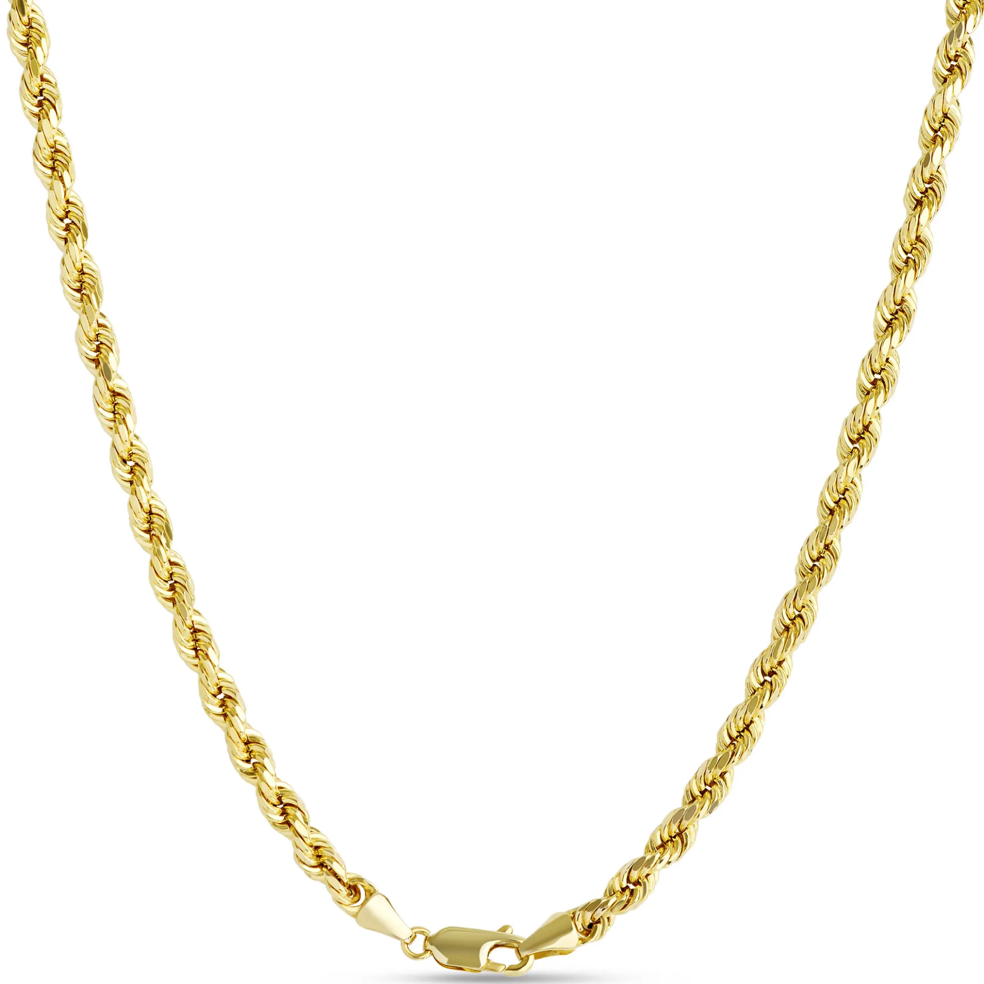 Rope Chain Necklace, 14K Yellow Gold