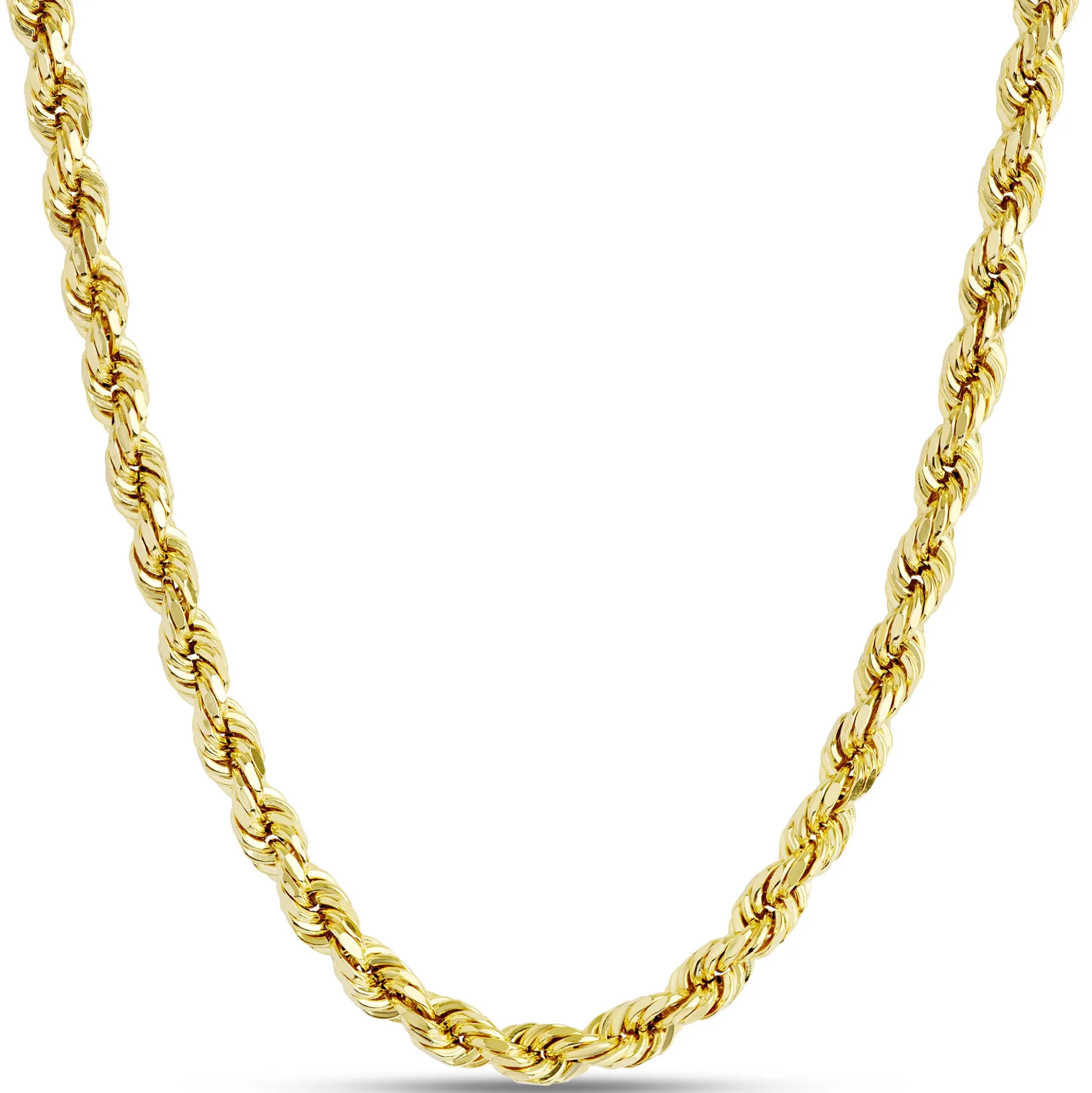 Rope Chain Necklace, 14K Yellow Gold