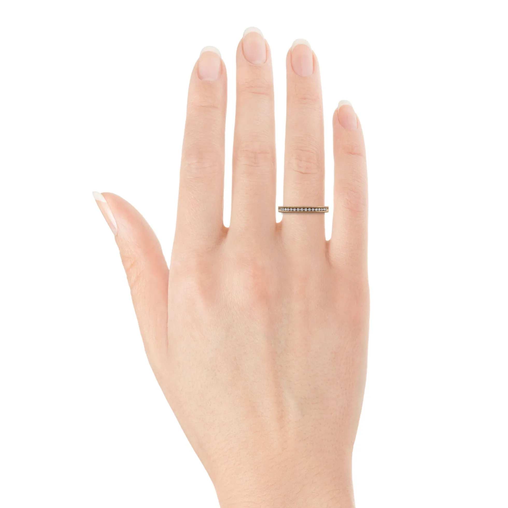Rose Gold Diamond Band 14K, 1/7 ctw.
