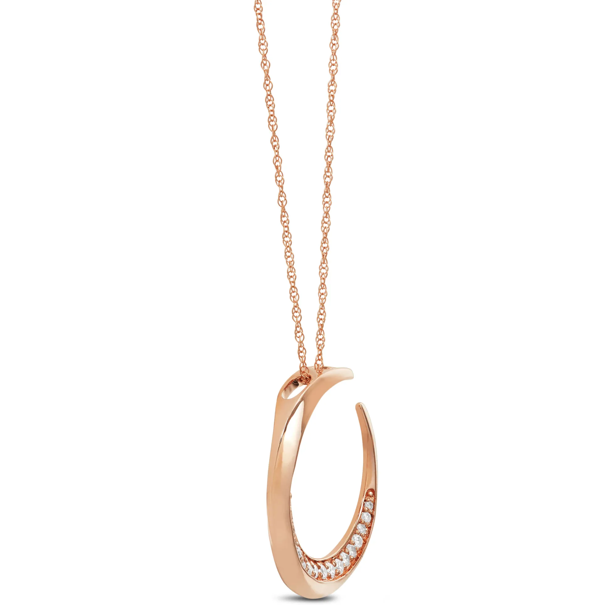 Rose Gold HOPECIRCLE Diamond Pendant 14K, 1/5 ctw.