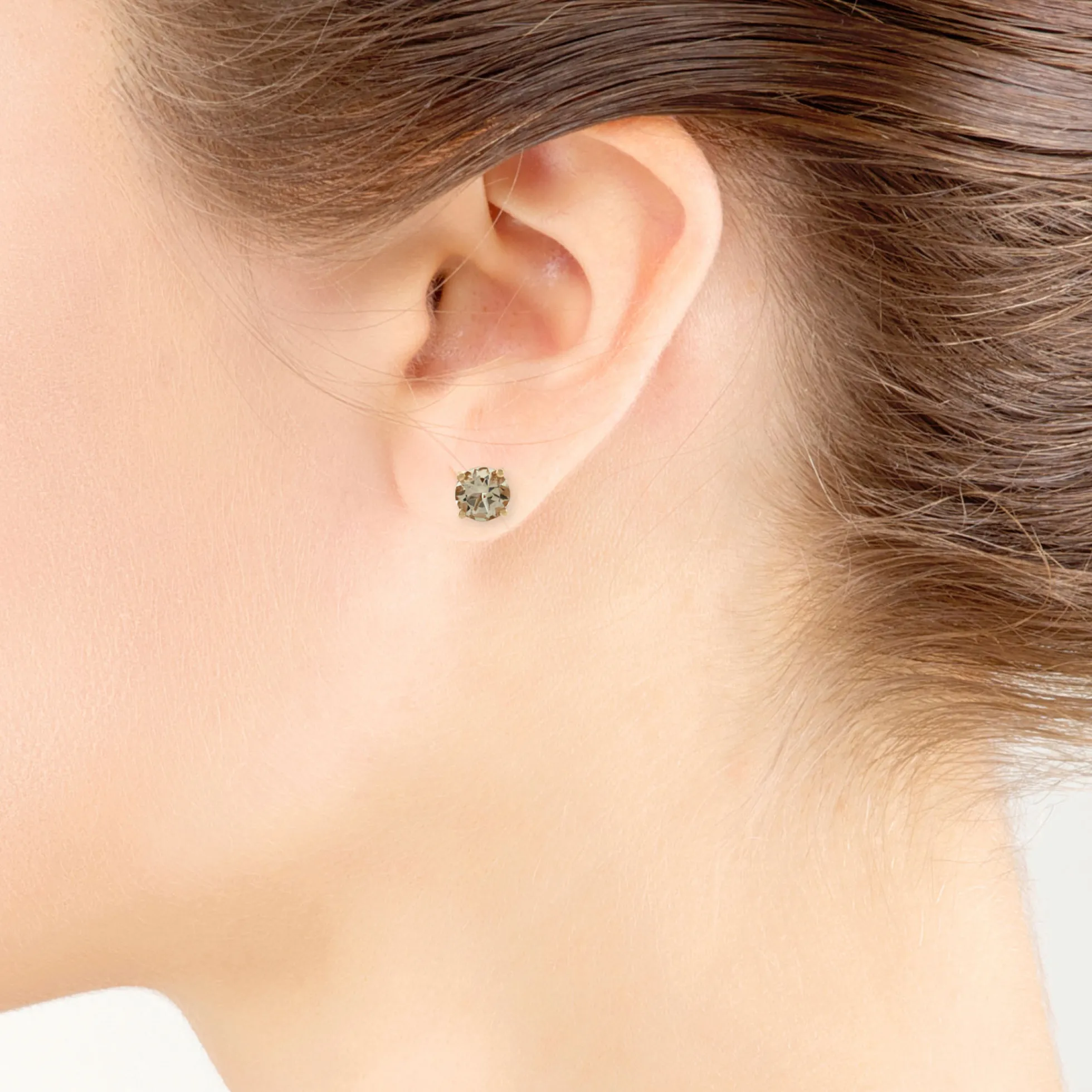 Rose Gold Morganite Stud Earrings 14K