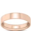 Rose Gold Polished Pipe Comfort Fit 5mm Band 18K