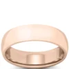 Rose Gold Polished Rounded Comfort Fit 6mm Band 18K
