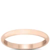 Rose Gold Polished Rounded 2mm Band 18K