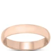 Rose Gold Polished Rounded 4mm Band 14K