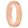 Rose Gold Polished Rounded 5mm Band 14K