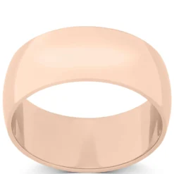 Rose Gold Polished Rounded 8mm Band 14K