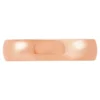 Rose Gold Polished Rounded 5mm Band 18K