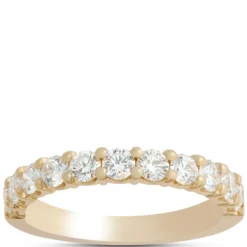 Round Diamond Anniversary Band, 14K Yellow Gold