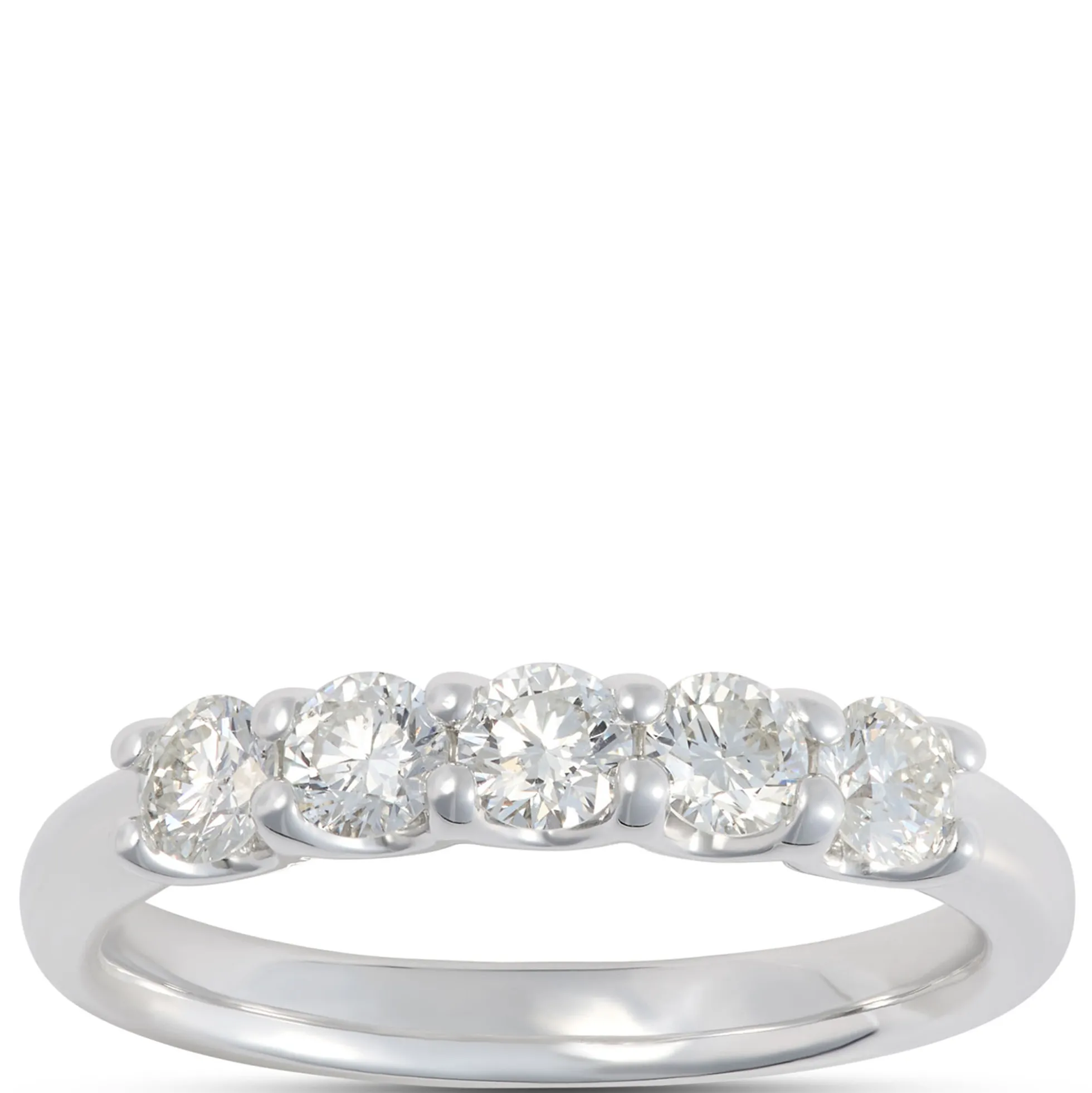 Round Diamond Anniversary Band, 14K White Gold