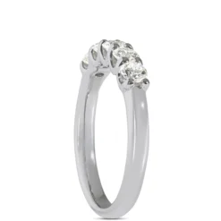 Round Diamond Anniversary Band, 14K White Gold