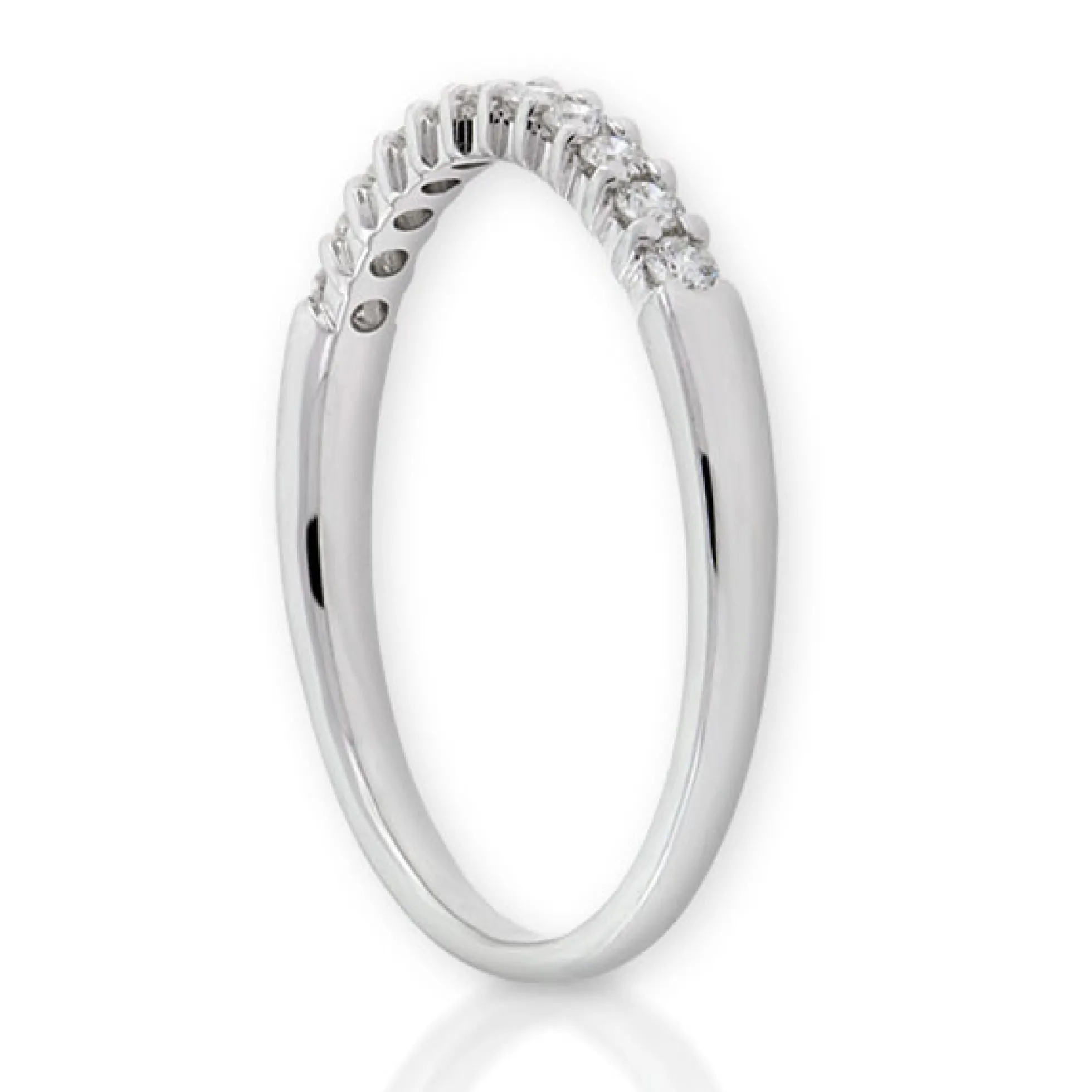 Round Diamond Bridal Band, 14K White Gold