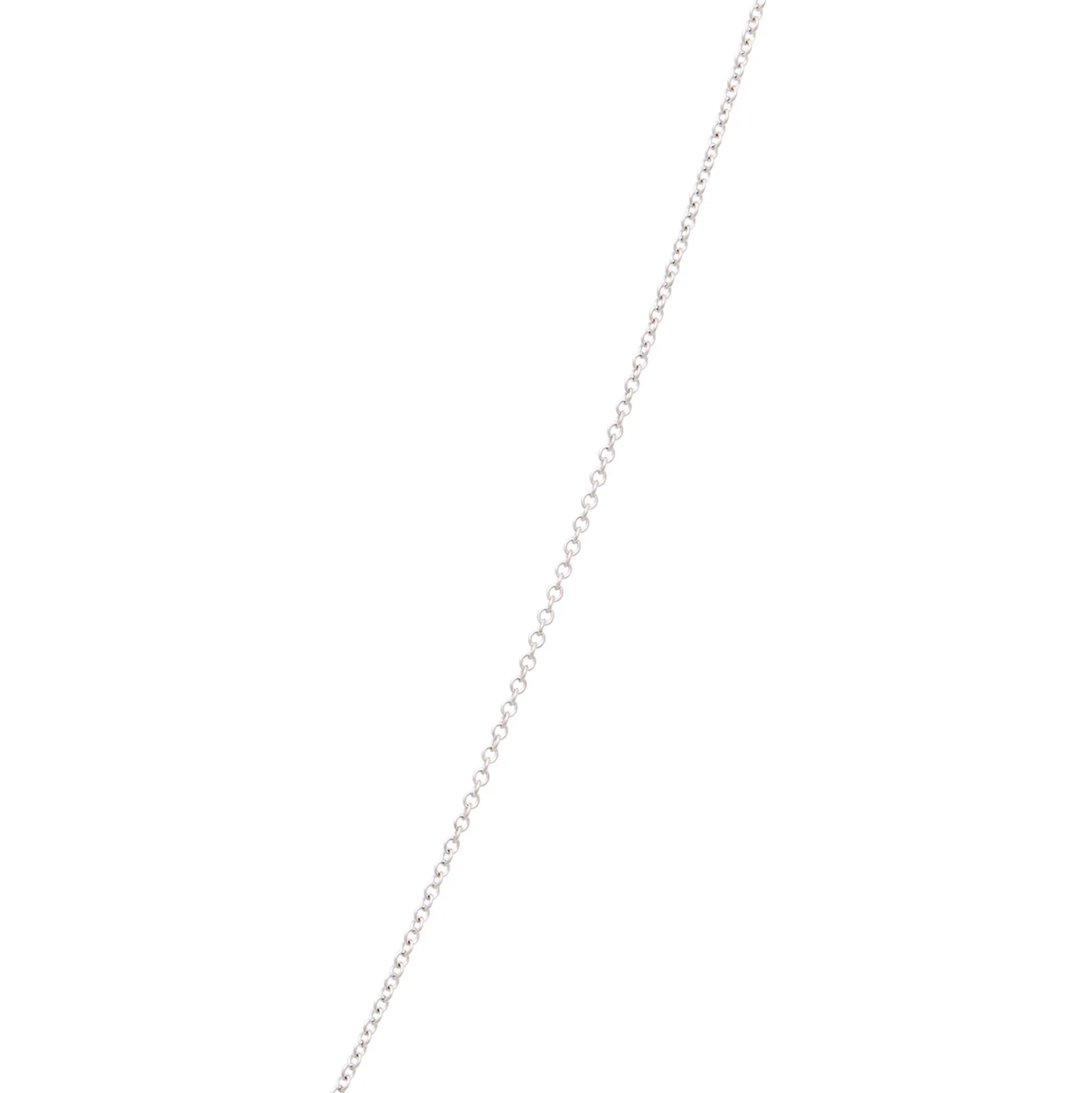Round Diamond in Graduated Sizes Necklace, 18K White Gold
