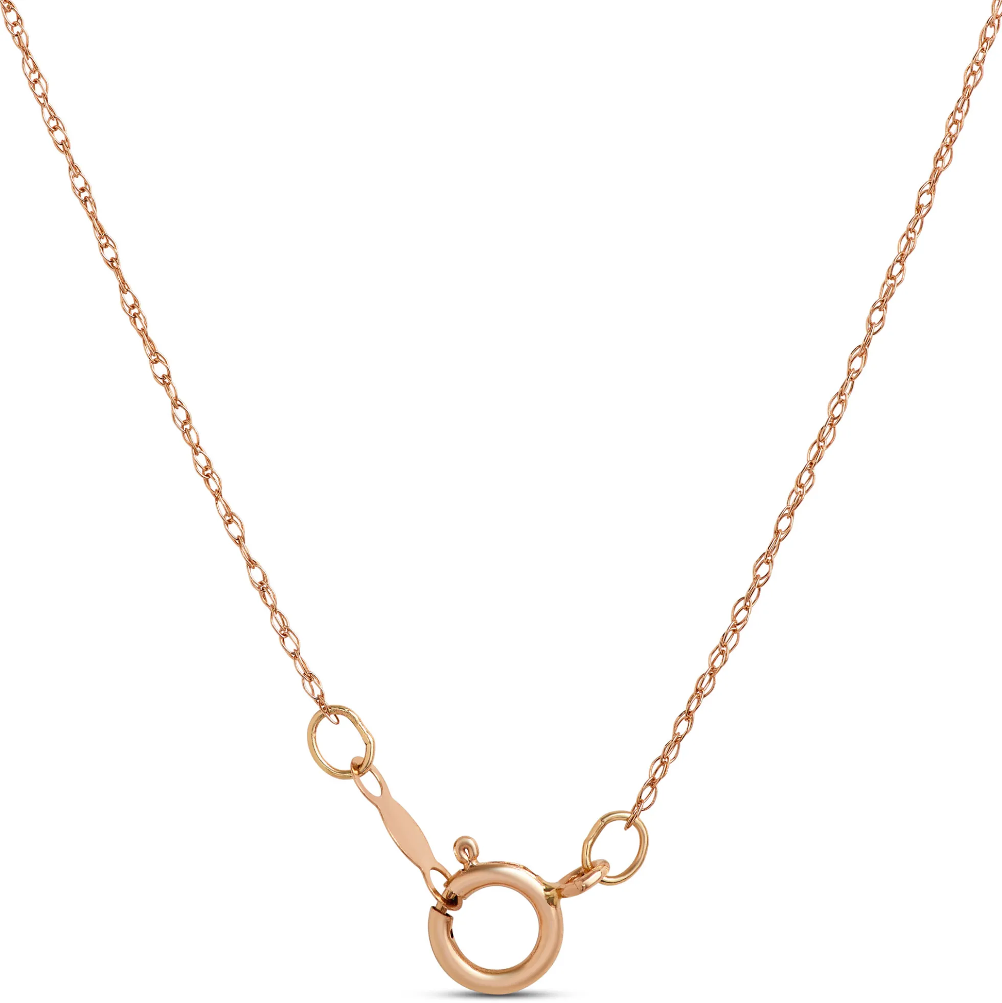 Round Morganite and Diamond Halo Pendant Necklace, 1/10 Carat, 14K Rose Gold
