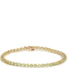 Round Peridot Bracelet, 14K Yellow Gold