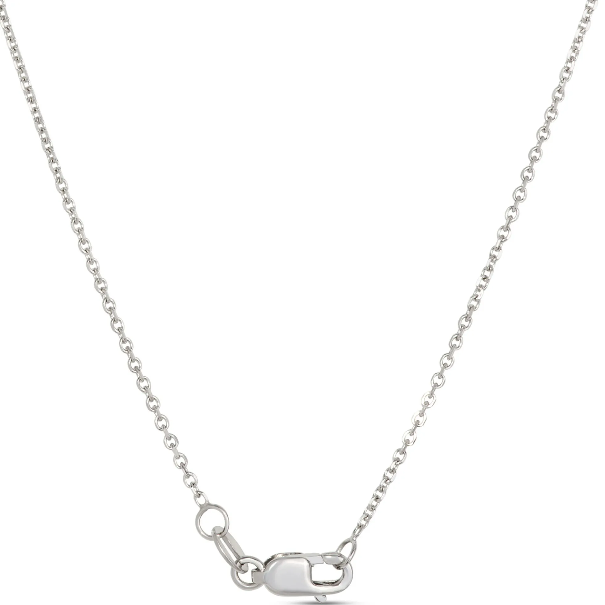 Round Tanzanite and Diamond Halo Pendant Necklace in 14K White Gold