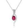 Ruby & Diamond Pendant 14K