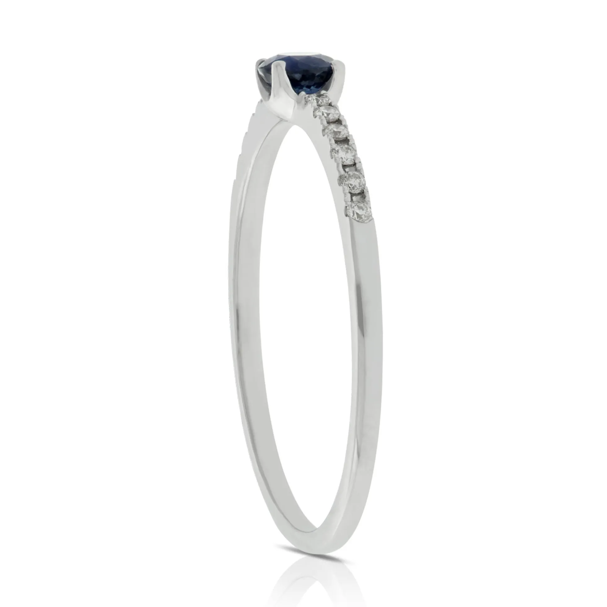 Sapphire & Diamond Band 14K