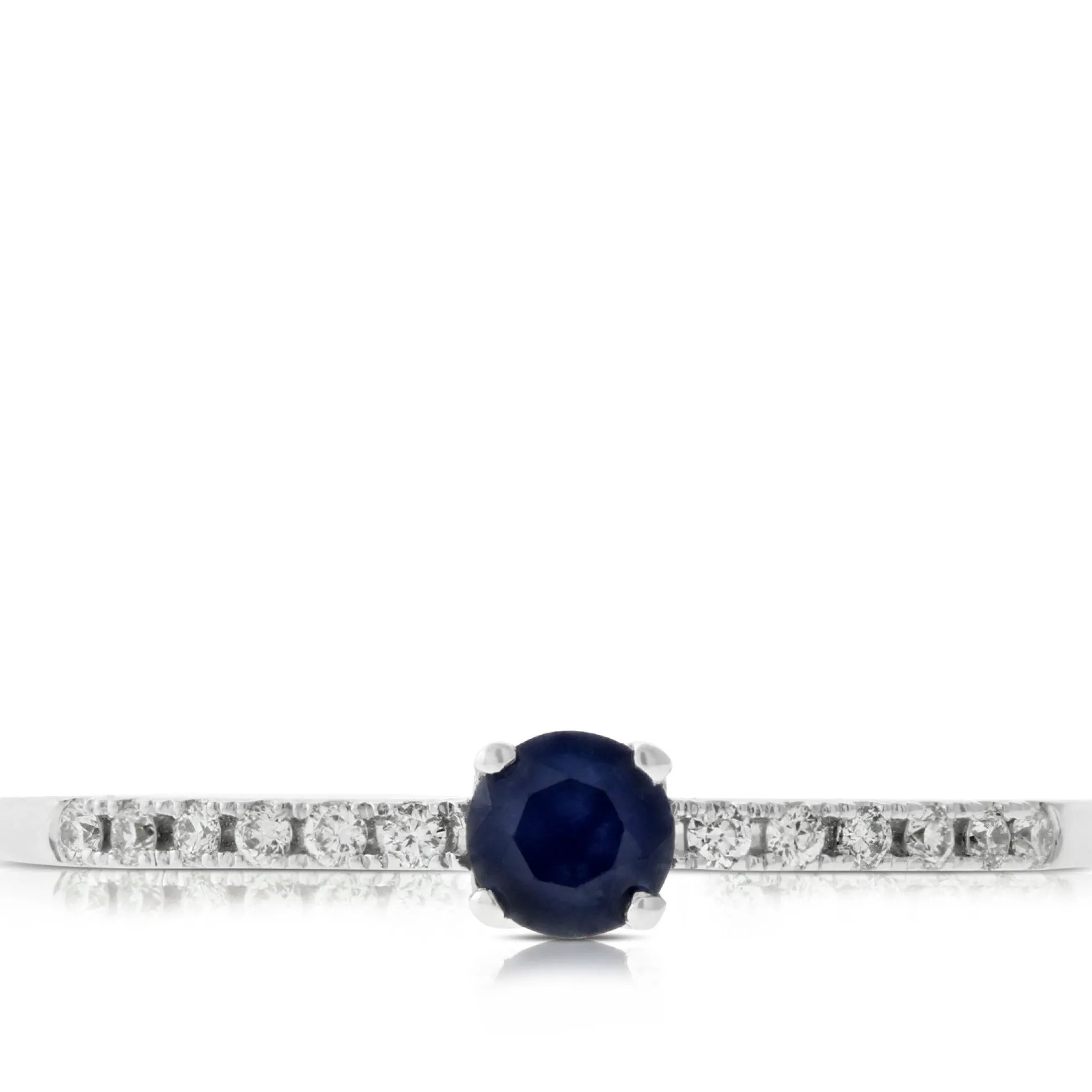 Sapphire & Diamond Band 14K