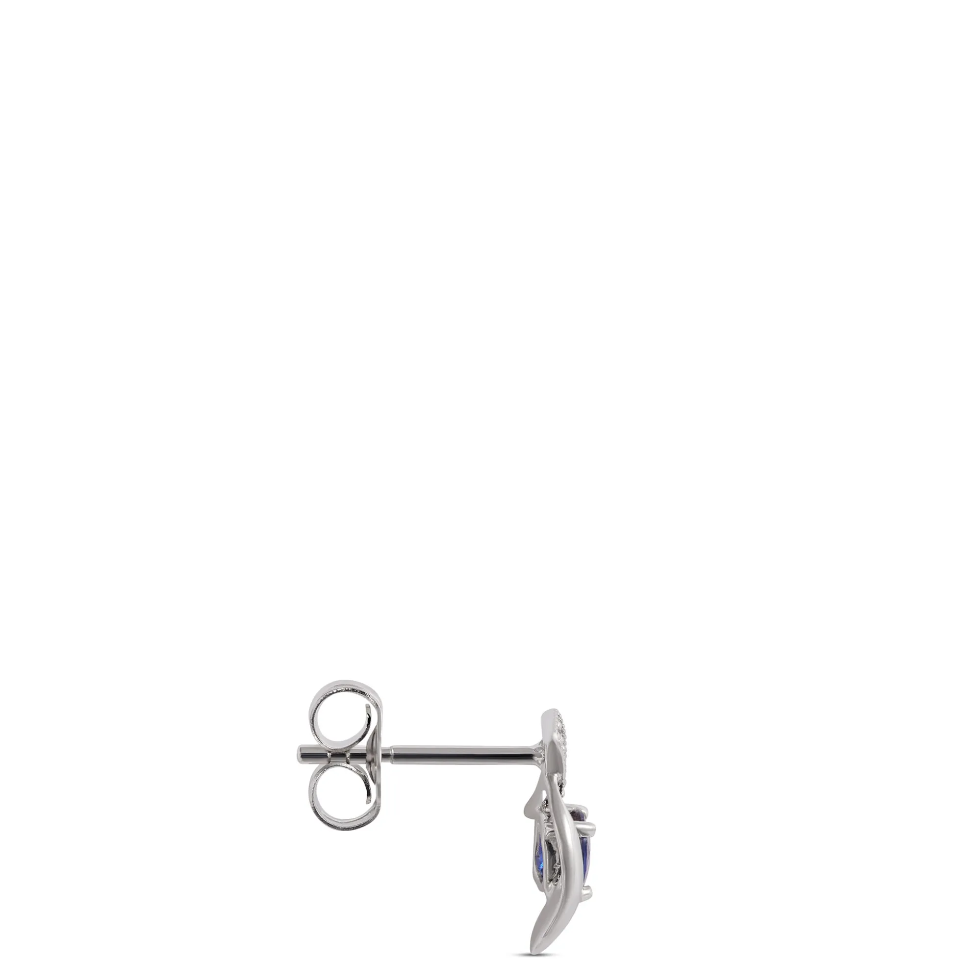 Sapphire & Diamond Earrings 14K