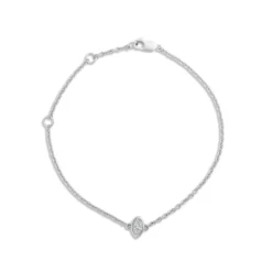 Seven-Inch Marquise Diamond Bracelet, 14K White Gold