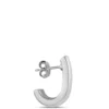 Small J Hoops, 14K White Gold