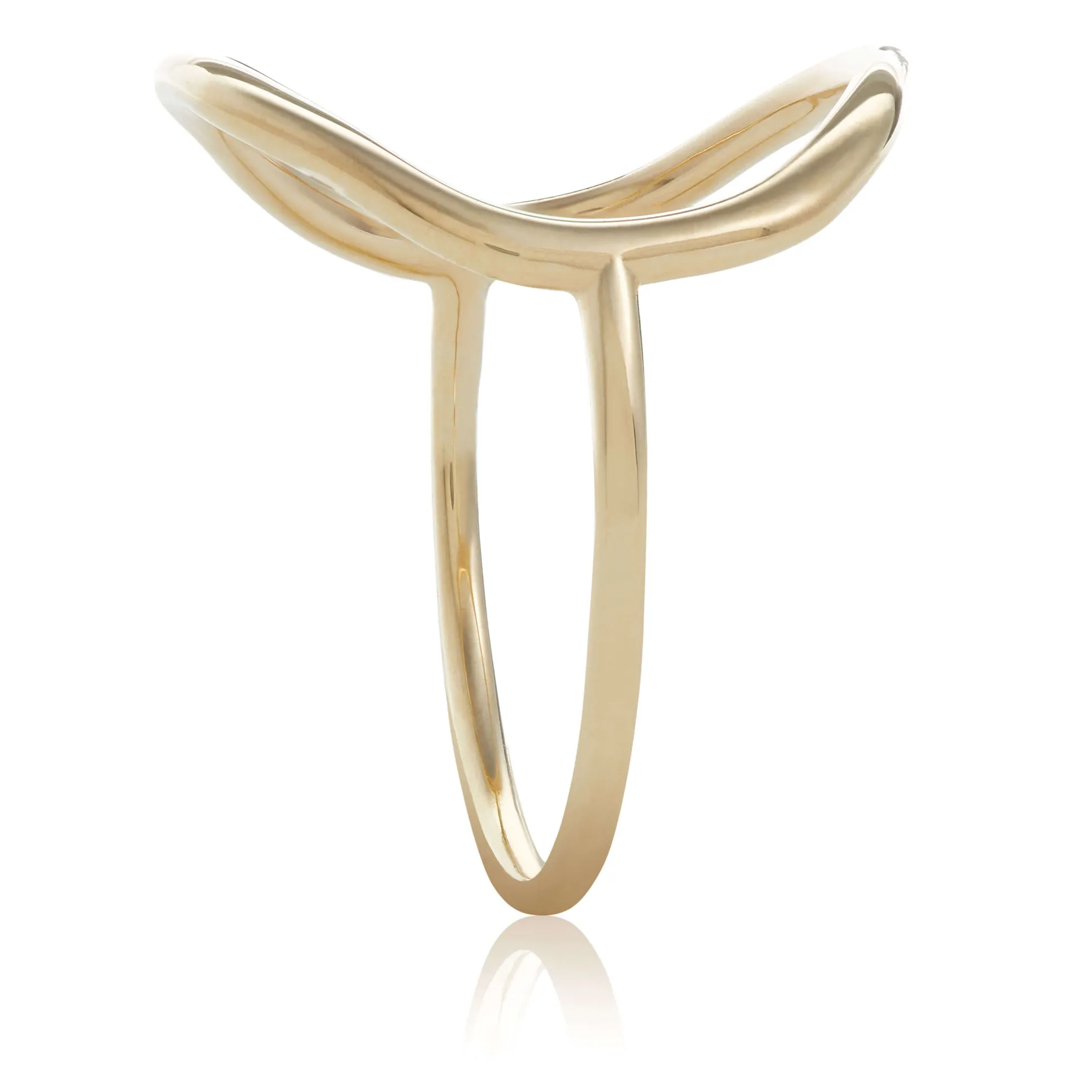 Smooth Open Circle Ring 14K