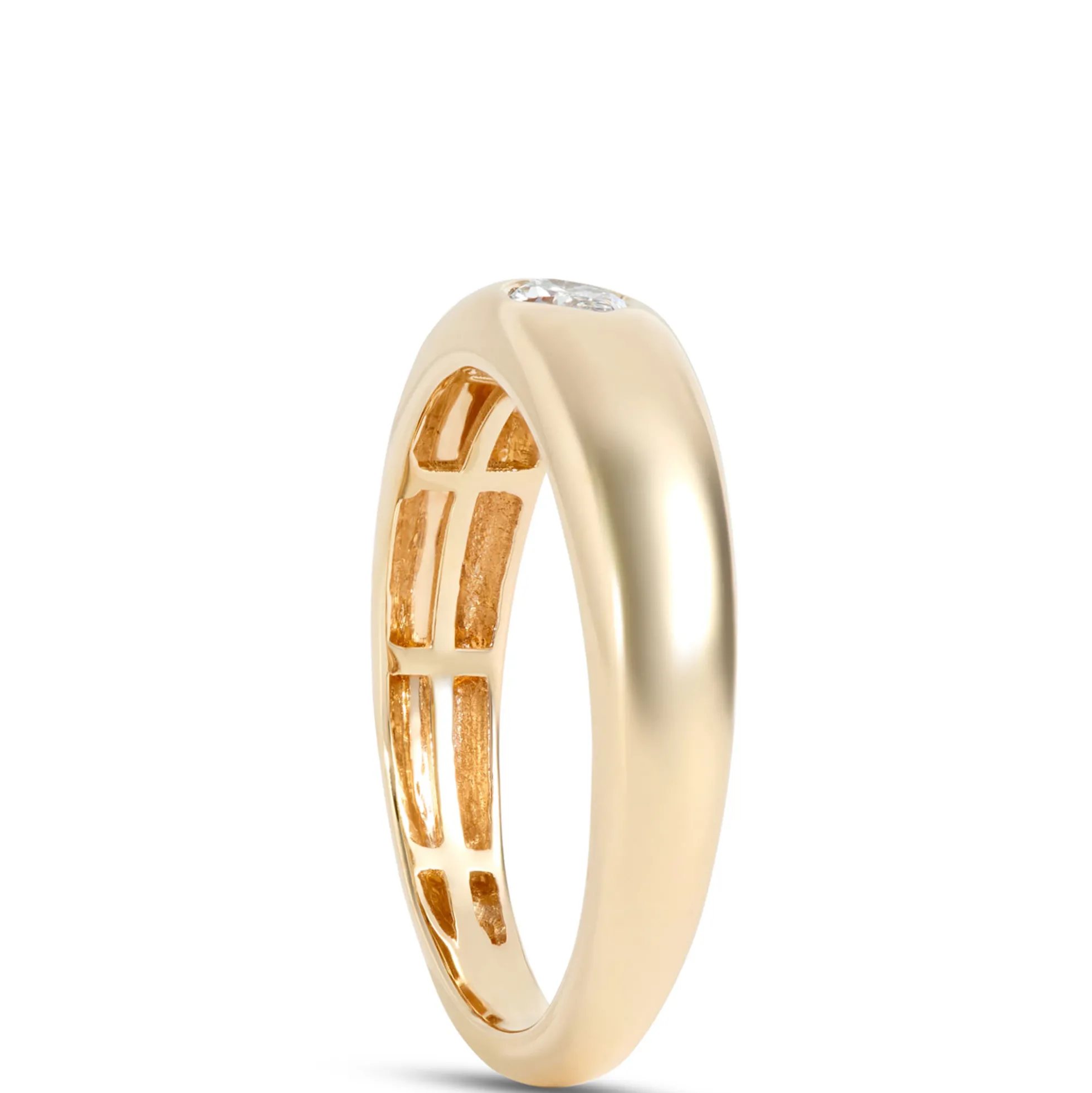 Solitaire Marquise Diamond Band, 14K Yellow Gold