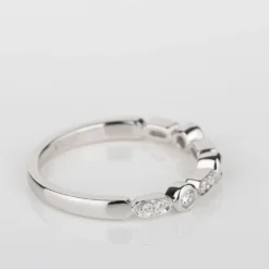 Stackable Geometric Diamond Band, 1/10 cttw