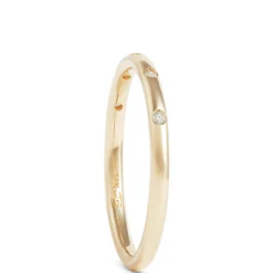 Stackable Round Diamond Ring, 14K Yellow Gold
