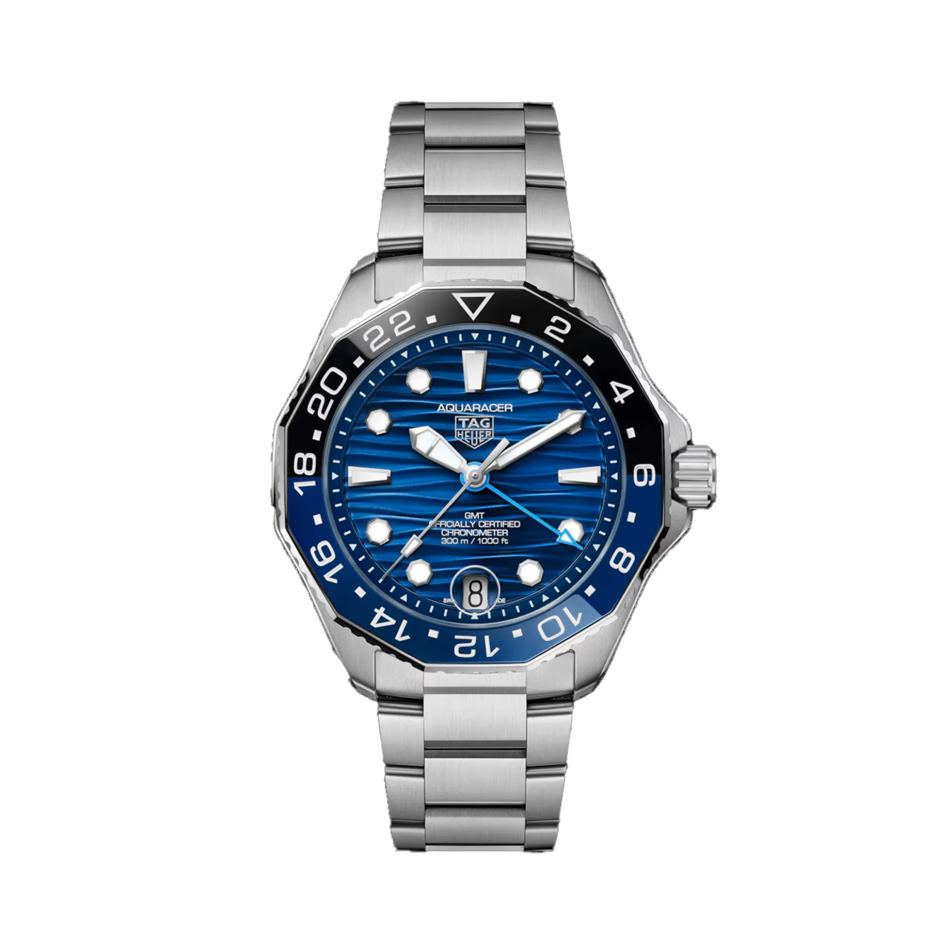 TAG Heuer Aquaracer Professional 300 GMT Blue Dial Stainless Steel Watch, 42mm