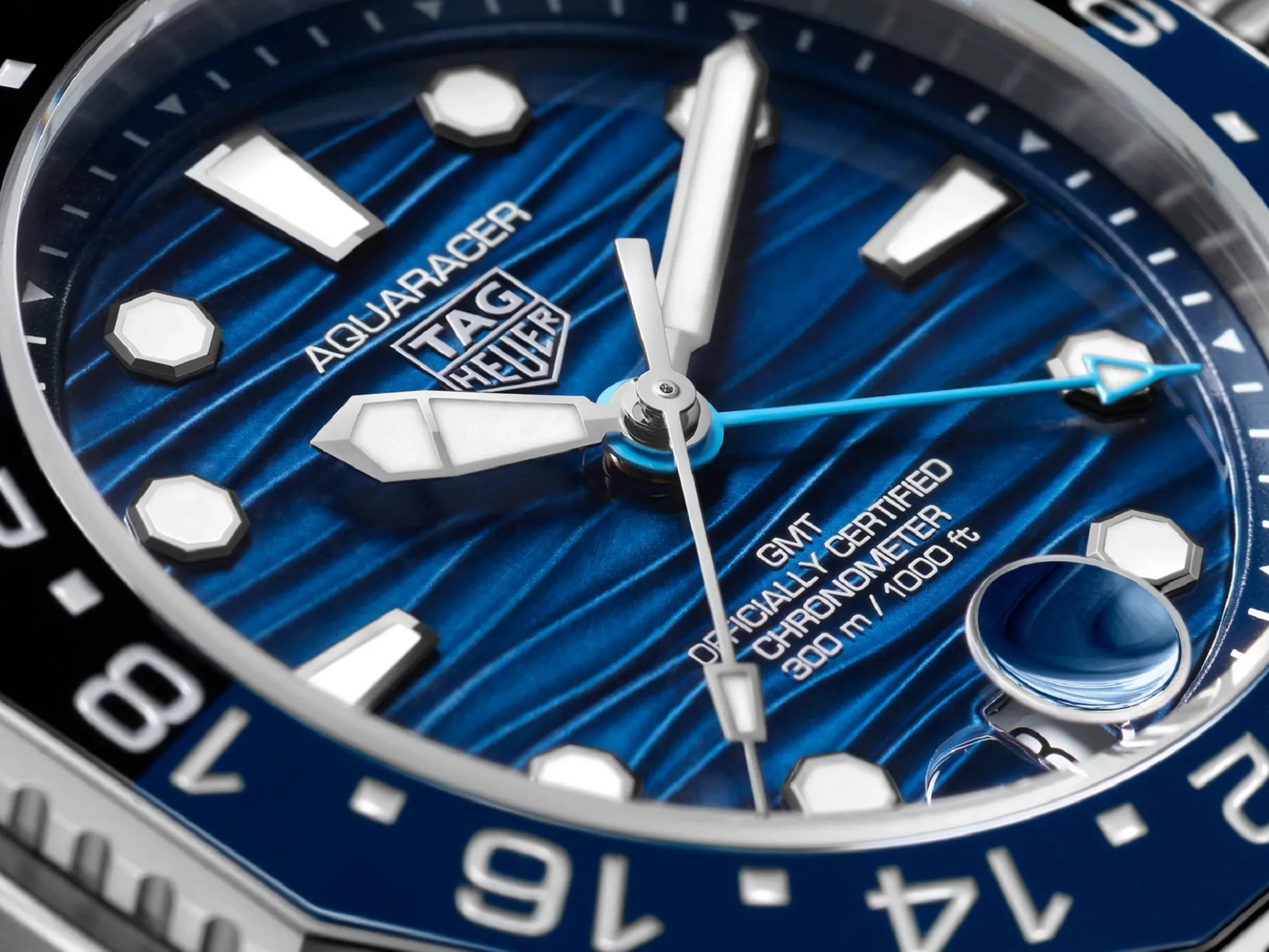 TAG Heuer Aquaracer Professional 300 GMT Blue Dial Stainless Steel Watch, 42mm