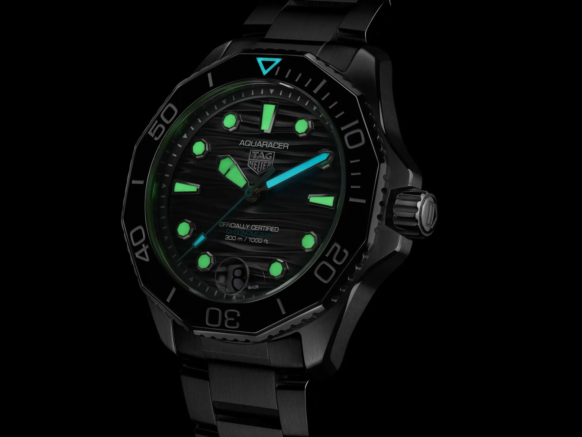 TAG Heuer Aquaracer Professional 300 Black Dial Stainless Steel Watch, 42mm