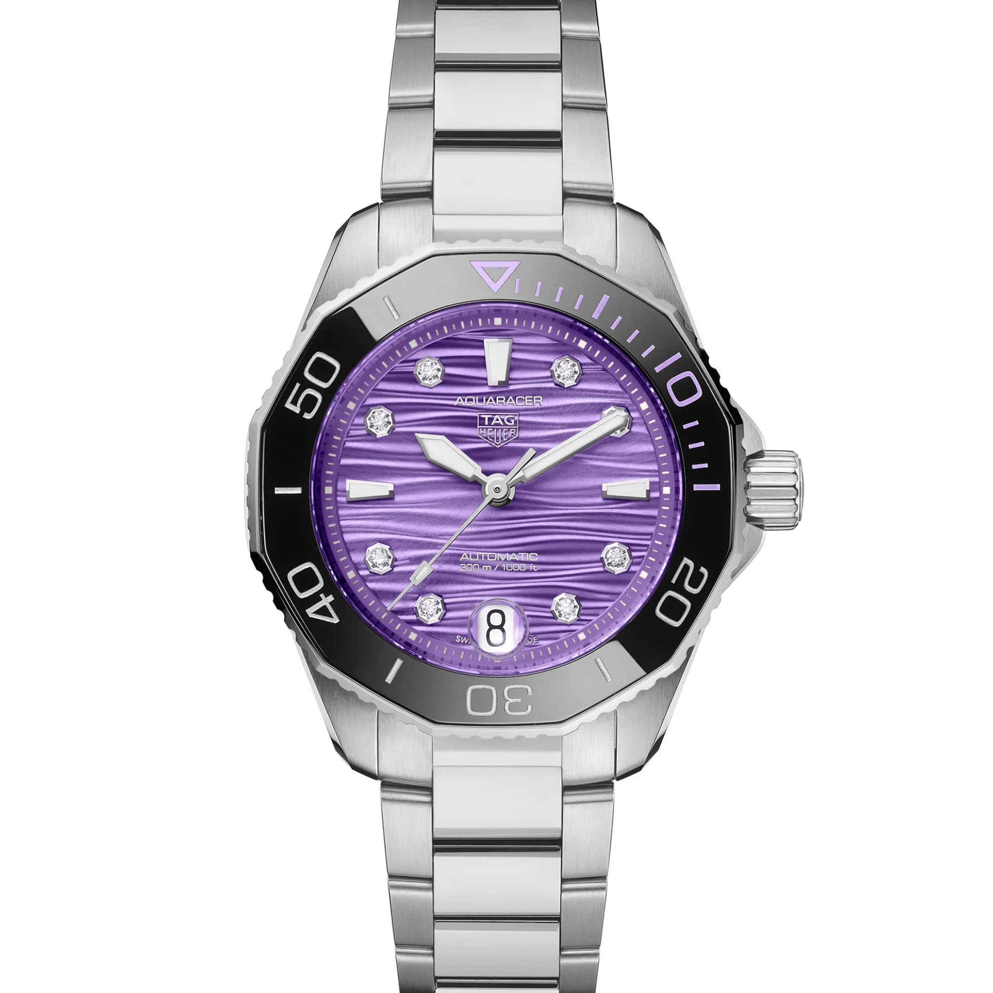 TAG Heuer Aquaracer Professional 300 Purple Dial Watch, 36mm