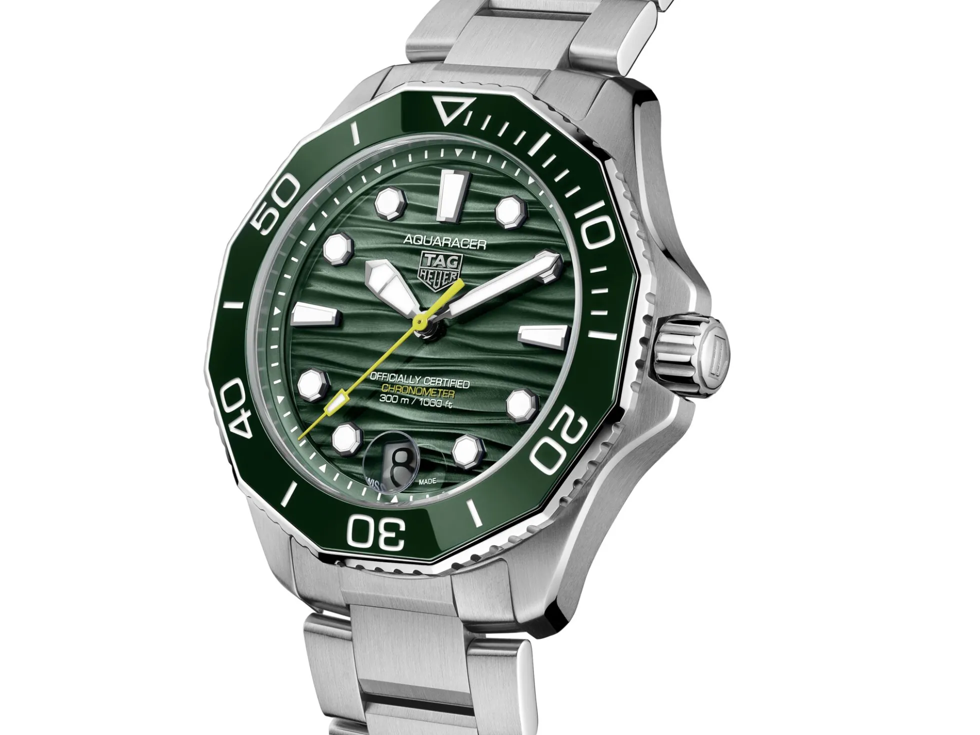 TAG Heuer Aquaracer Professional 300 Green Dial, Stainless Steel Watch, 42mm