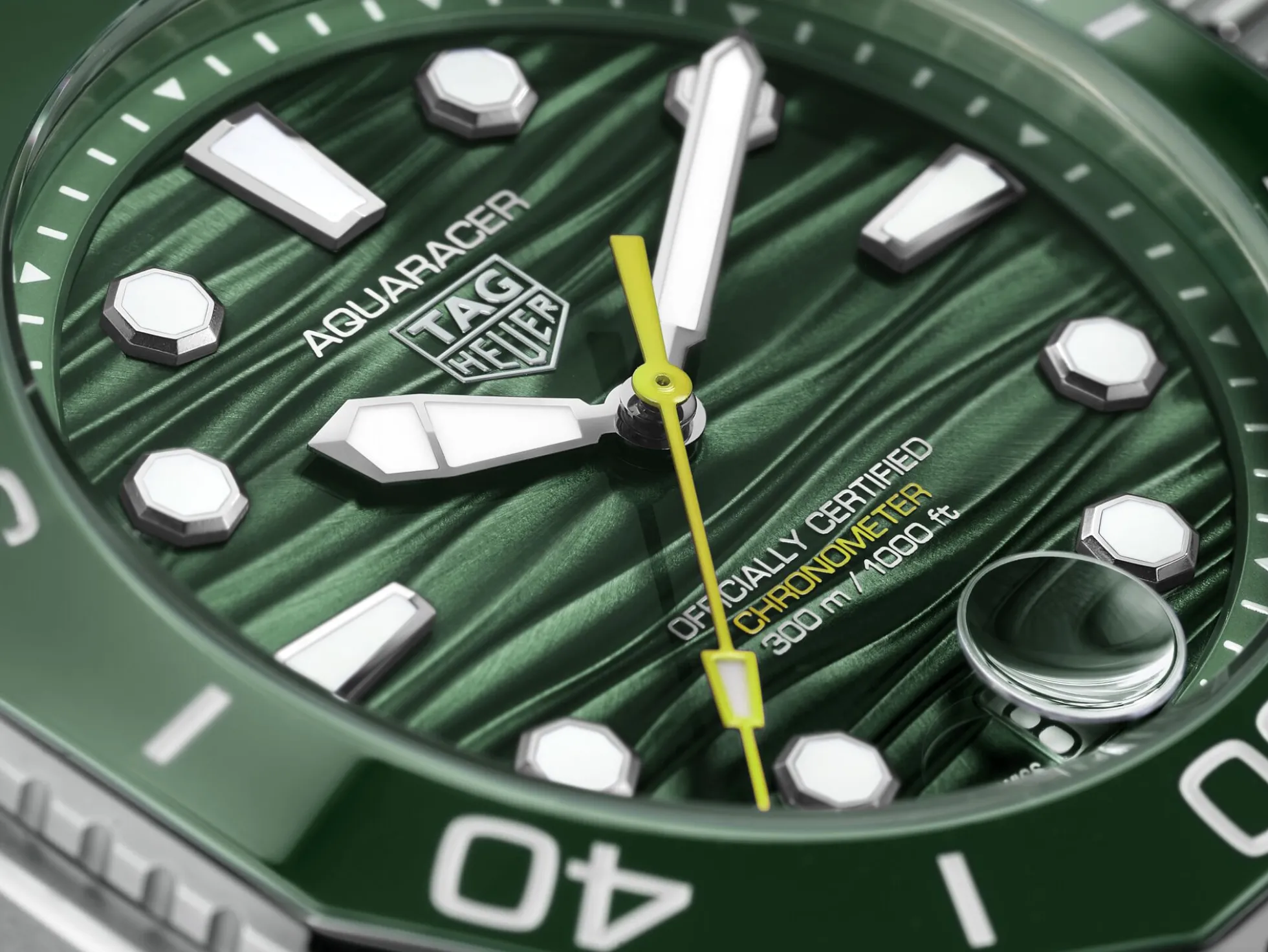TAG Heuer Aquaracer Professional 300 Green Dial, Stainless Steel Watch, 42mm