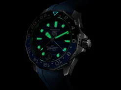 TAG Heuer Aquaracer Professional 300 GMT Blue Dial Blue Rubber Strap Watch, 42mm