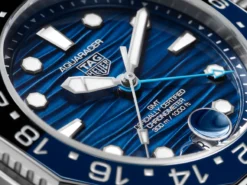 TAG Heuer Aquaracer Professional 300 GMT Blue Dial Blue Rubber Strap Watch, 42mm