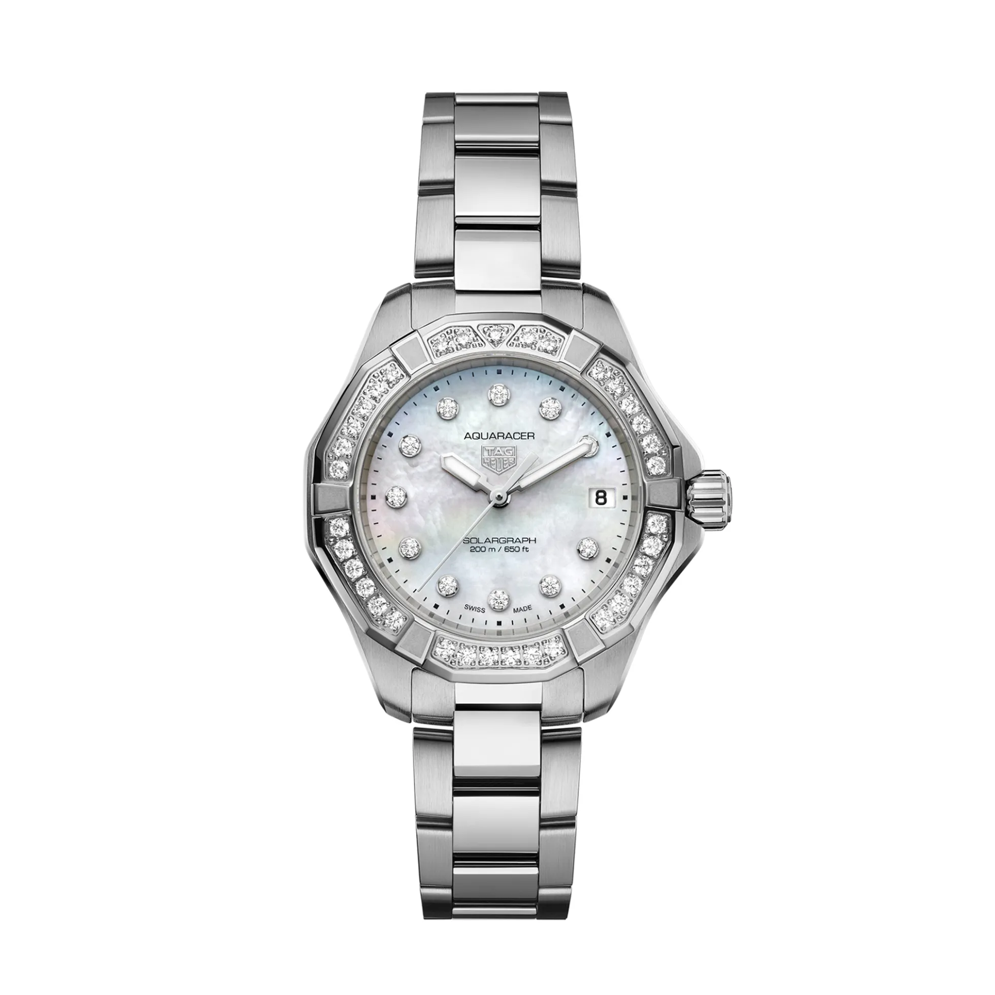 TAG Heuer Aquaracer Professional 200 Solargraph White Dial, 34mm