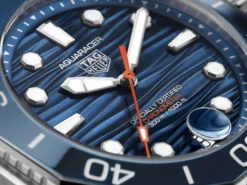 TAG Heuer Aquaracer Professional 300 Blue Dial Blue Rubber Strap Watch, 42mm