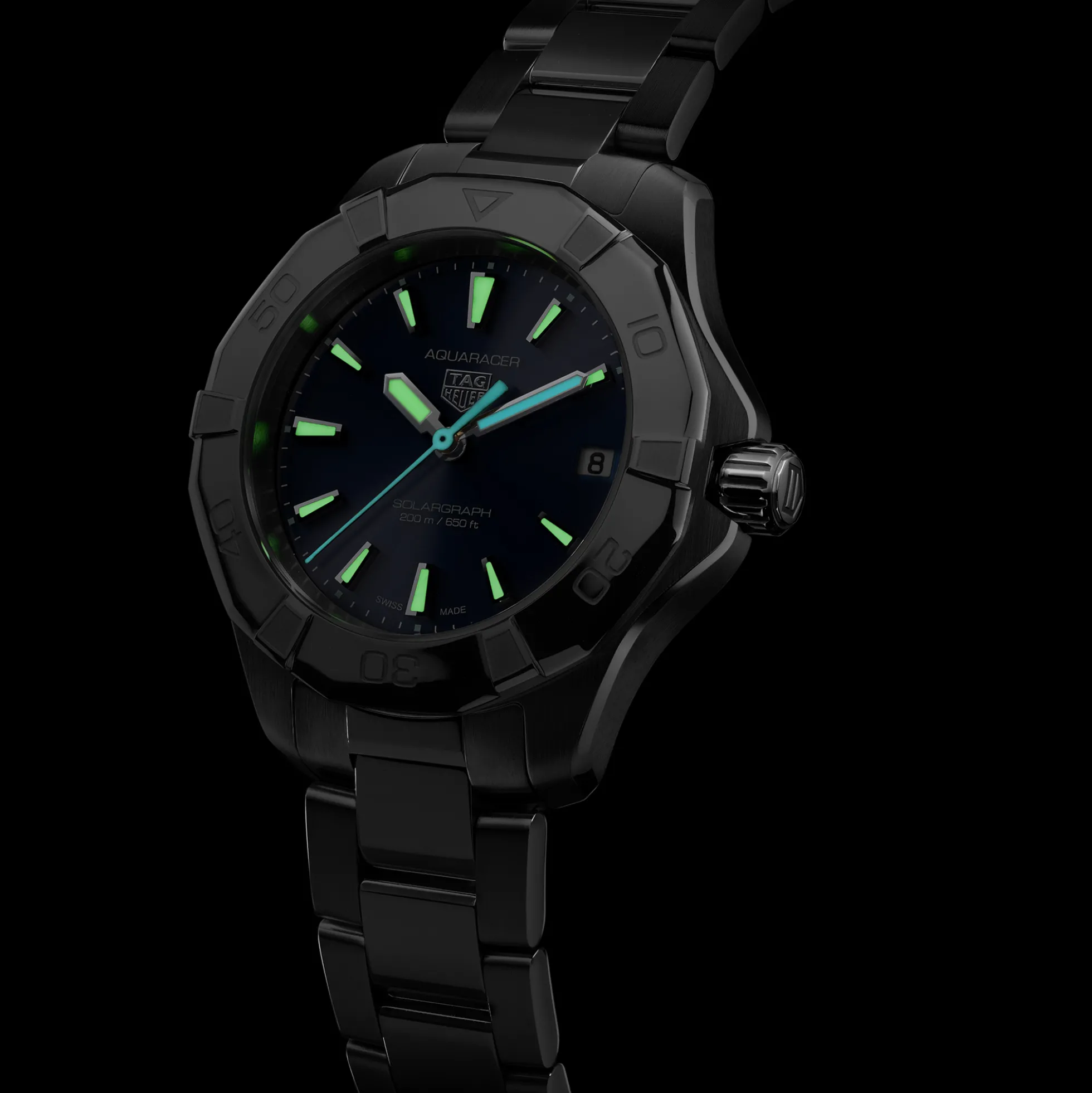 TAG Heuer Aquaracer Professional 200 Solargraph Blue Dial, 34mm