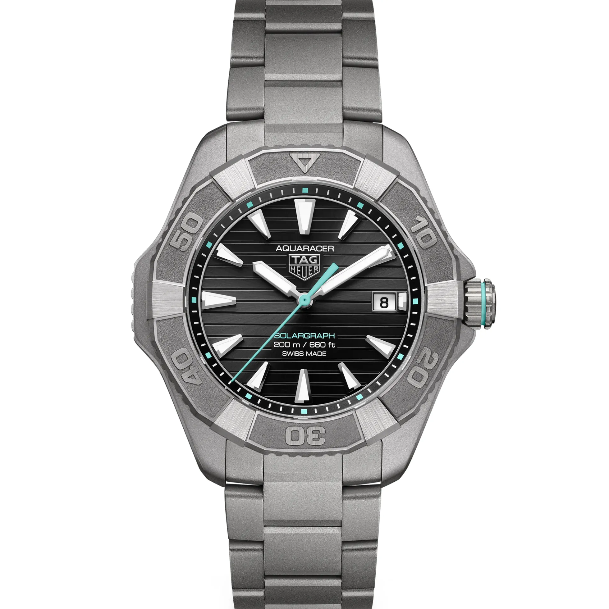 TAG Heuer Aquaracer Professional 200 Solargraph Black Dial Watch, 40mm