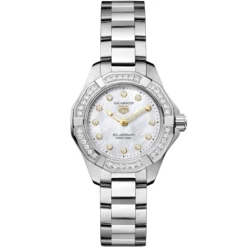 TAG Heuer Aquaracer Professional 100 Solargraph White Dial Watch, 28mm