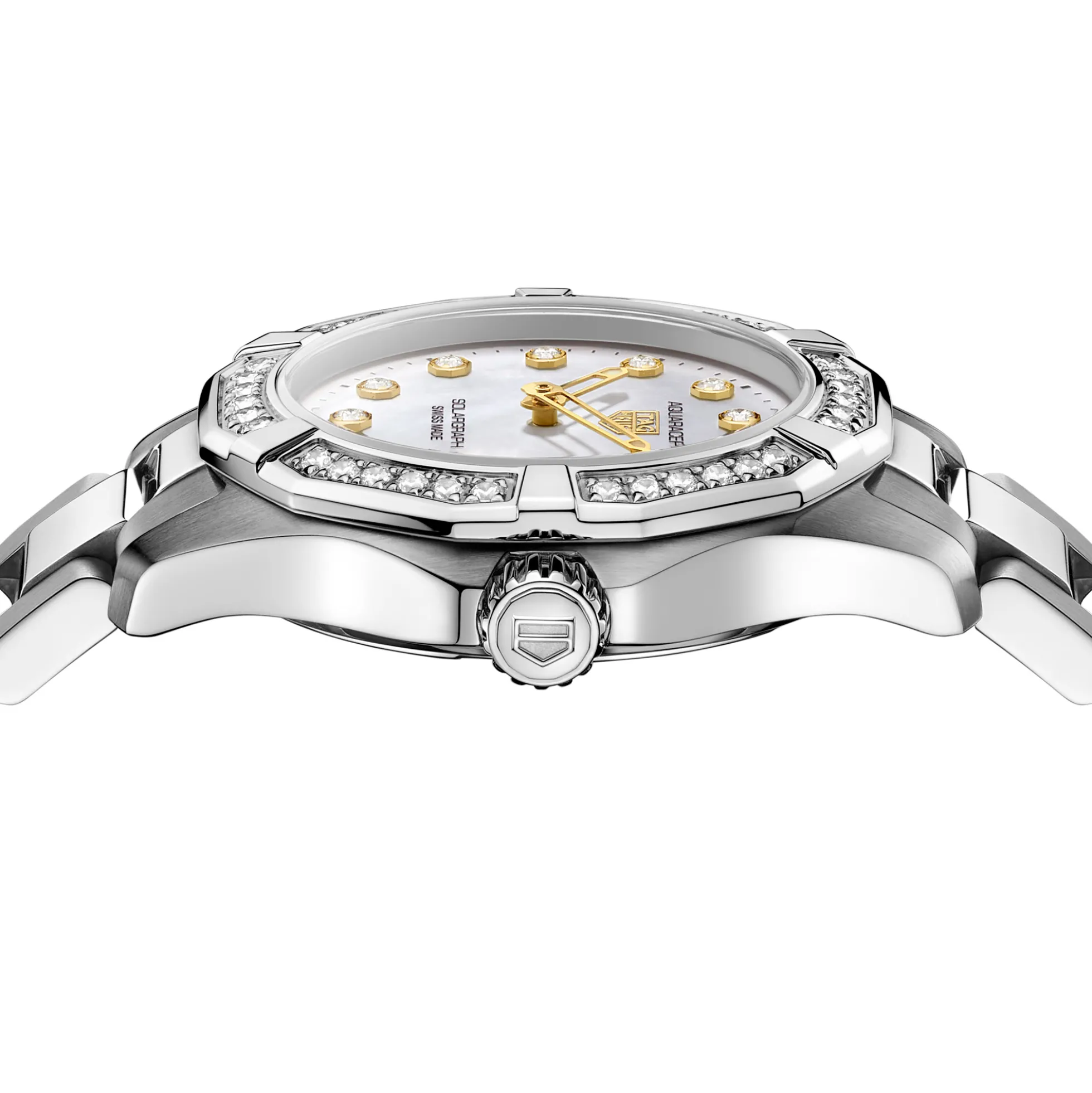 TAG Heuer Aquaracer Professional 100 Solargraph White Dial Watch, 28mm