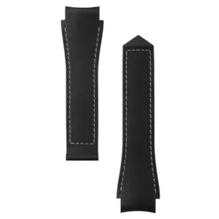 TAG Heuer Calibre E5 Black Leather and Rubber Strap, 45mm