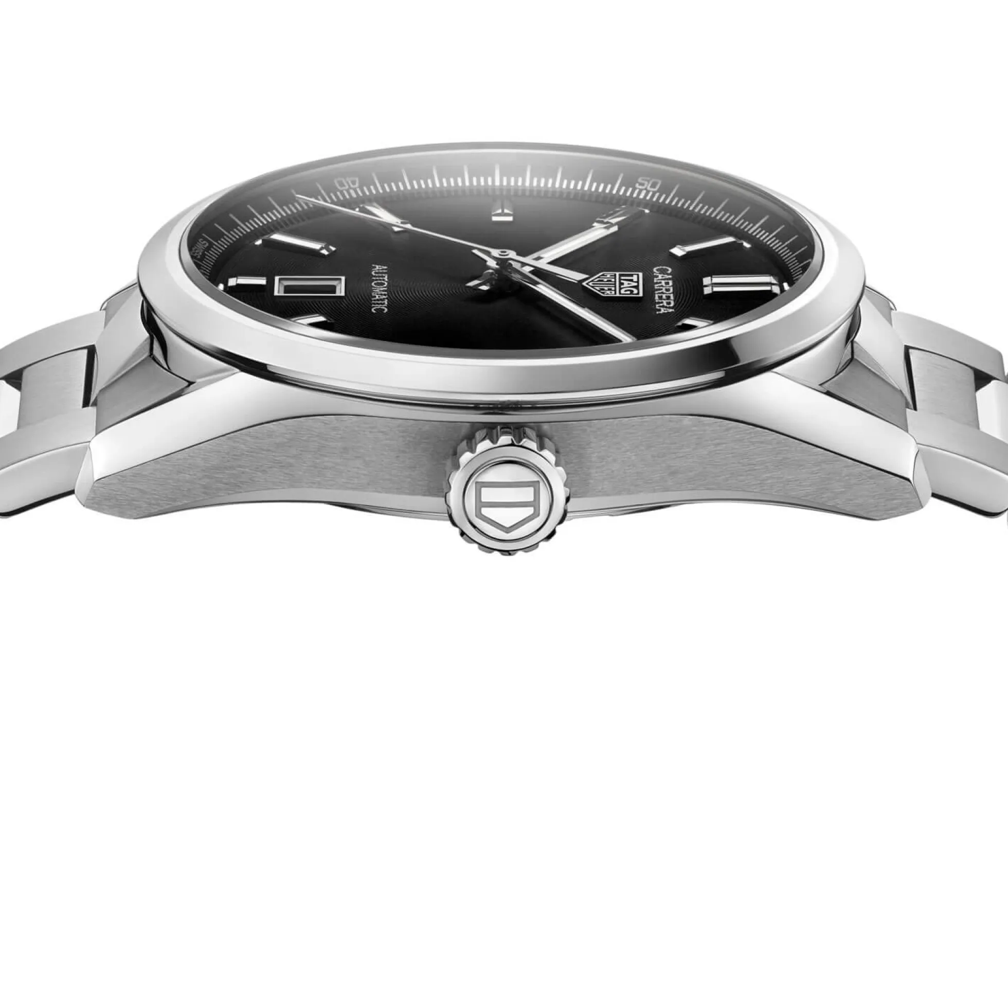 TAG Heuer Carrera Calibre 5 Auto Black Steel Watch, 39mm